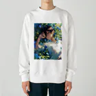 AQUAMETAVERSEの寝ぼけ顔　なでしこ1478 Heavyweight Crew Neck Sweatshirt