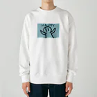 納豆ごはんのHAPPYなコンセント君（水色） Heavyweight Crew Neck Sweatshirt