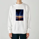 モノモノクローゼットの夜空と天の川 Heavyweight Crew Neck Sweatshirt