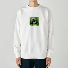 いちごみるくのポーズするパンダ Heavyweight Crew Neck Sweatshirt