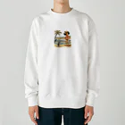 ボクサー犬が好きなんです❗のボクサー犬？サーファー？ Heavyweight Crew Neck Sweatshirt