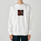 Happy Human のロック髑髏 Heavyweight Crew Neck Sweatshirt