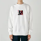 たんたん狸の不気味で可愛い森の不気味で可愛いフラミンゴ001 Heavyweight Crew Neck Sweatshirt