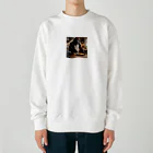 fumi_sportsの料理しているゴリラ Heavyweight Crew Neck Sweatshirt