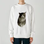 むっちり猫のむっちり丸の不機嫌な美猫 ミロ姫 Heavyweight Crew Neck Sweatshirt