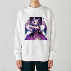 LONGSTONEのパープルフォックス美少女 Heavyweight Crew Neck Sweatshirt