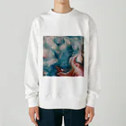 R-mayの鮮やかなマーブル Heavyweight Crew Neck Sweatshirt