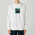 processorの水遊びする親子カワウソ Heavyweight Crew Neck Sweatshirt