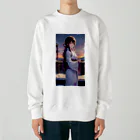 kimono_musume  AI artのscene5 Heavyweight Crew Neck Sweatshirt