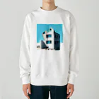 Buildingsの廃墟とスカイブルー Heavyweight Crew Neck Sweatshirt