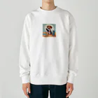 Runのスマホ依存症のダックスフント Heavyweight Crew Neck Sweatshirt