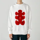 お絵かき屋さんの大入りマーク（赤文字） Heavyweight Crew Neck Sweatshirt