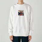 Pixel Art Goodsの厳島神社（pixel art） Heavyweight Crew Neck Sweatshirt