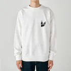 LEoNのワンポイントモノクロデザイン Heavyweight Crew Neck Sweatshirt