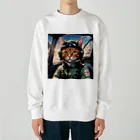 nekoと鉄のパイロット猫 Heavyweight Crew Neck Sweatshirt