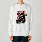 kanataのぶたライダー Heavyweight Crew Neck Sweatshirt