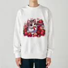 いちごと一緒🍓のいちごと猫シリーズ Heavyweight Crew Neck Sweatshirt