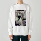 kirokokeshiのへんてこりん宇宙人 Heavyweight Crew Neck Sweatshirt