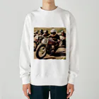 the blue seasonの疾風を切るレトロレーサー Heavyweight Crew Neck Sweatshirt