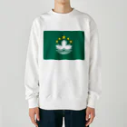 お絵かき屋さんのマカオの旗 Heavyweight Crew Neck Sweatshirt