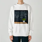 positive_poem05の名言は黒板に書き記した Heavyweight Crew Neck Sweatshirt