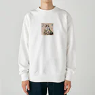 Y m @Y's shopの猫と薔薇　パールver. Heavyweight Crew Neck Sweatshirt