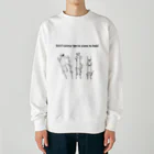 肥溜めショップの助けに来てくれたバランスの悪い猫達 Heavyweight Crew Neck Sweatshirt