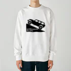 QUQU_WORKSのノーラングラーノーライフ 登坂デザイン ジープ ブラック Heavyweight Crew Neck Sweatshirt