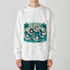 shingeraleのにゃんグラス Heavyweight Crew Neck Sweatshirt