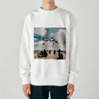 the blue seasonの風を切って、空と地を繋ぐ Heavyweight Crew Neck Sweatshirt