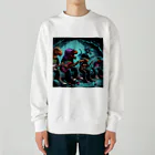 momonekokoのROCKな恐竜 Heavyweight Crew Neck Sweatshirt