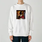 AQUAMETAVERSEの魅力的な女性のうなじ　BLUE PLUM  691 Heavyweight Crew Neck Sweatshirt