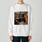 the blue seasonの熟練のメカニック、創造の空間 Heavyweight Crew Neck Sweatshirt