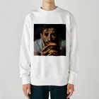 AQUAMETAVERSEのハンバーガーと男　エンジェル717 2065 Heavyweight Crew Neck Sweatshirt