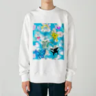 きたのかんむりのきらきら♪ねこ Heavyweight Crew Neck Sweatshirt