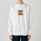 子猫カーニバルの子猫の応援 Heavyweight Crew Neck Sweatshirt