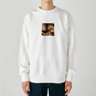 EMAKIの和紋様 x 猫　竹と猫の和室 Heavyweight Crew Neck Sweatshirt