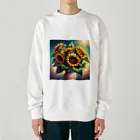 Flower Delightのひまわりの花束 Heavyweight Crew Neck Sweatshirt