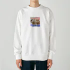 ニゴ猫　shopの今日の別腹　明日の下っ腹 Heavyweight Crew Neck Sweatshirt