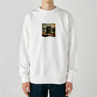 AI妖怪大図鑑のゴミ箱妖怪　ダボさん Heavyweight Crew Neck Sweatshirt