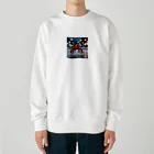 NAOSANの気まぐれ屋の探検中のカニ Heavyweight Crew Neck Sweatshirt