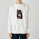 美少女学院の黒髪美少女　美鈴ちゃん　メイド Heavyweight Crew Neck Sweatshirt