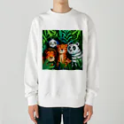 AQUAMETAVERSEの草村に潜む熊とらS Heavyweight Crew Neck Sweatshirt