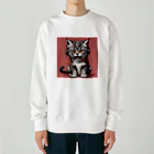 fuku_tochi shopの子猫の雄叫び Heavyweight Crew Neck Sweatshirt