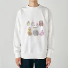 zizimaru104の動物集合（´(ｪ)｀） Heavyweight Crew Neck Sweatshirt