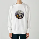 shime_savaの焚火とキャンプとバイクと Heavyweight Crew Neck Sweatshirt