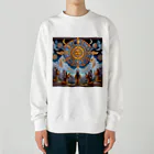 MKTU51の月　太陽　大地への祈り3 Heavyweight Crew Neck Sweatshirt