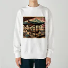 椿TSUBAKIの浮世絵風サウナ Heavyweight Crew Neck Sweatshirt