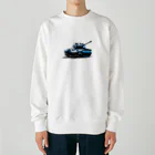 mochikun7の戦車イラスト01 Heavyweight Crew Neck Sweatshirt