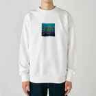 takekoputaの海中を泳ぐ魚のひれ Heavyweight Crew Neck Sweatshirt